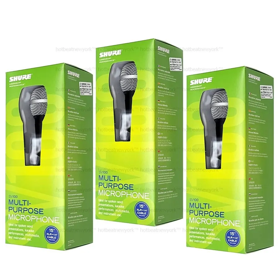 Микрофон SHURE SV100-W Dynamic Cardioid Multi-Purpose MICROPHONE Mic w/ Cable