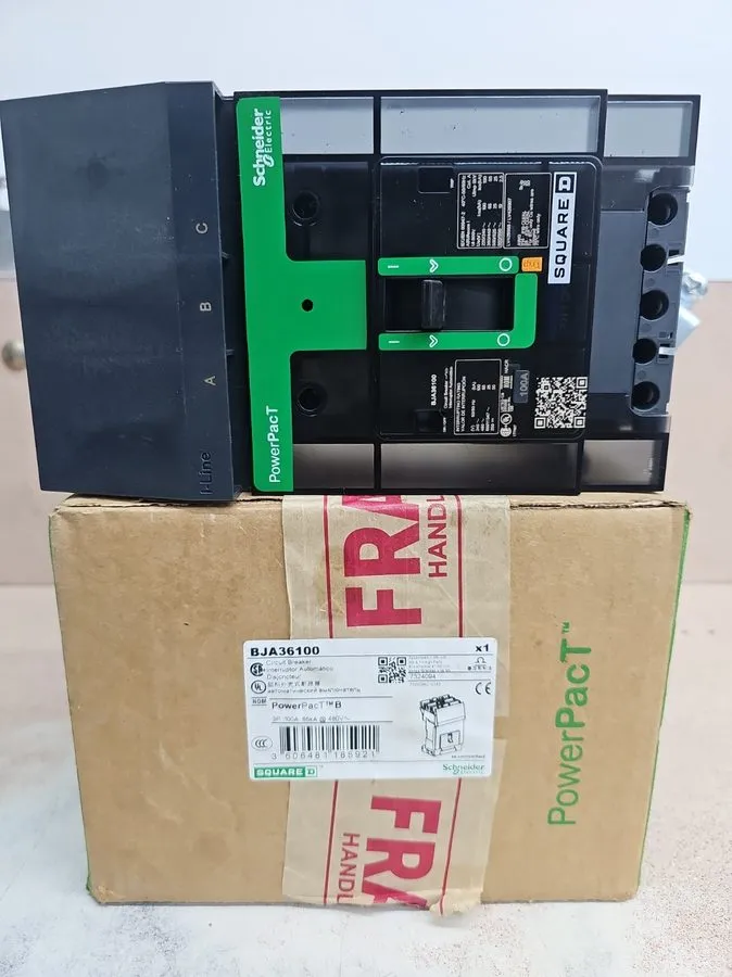 Автоматический выключатель BJA36100 SQUARE D 3 POLE 100 AMP 480V 65KA POWERPACT 