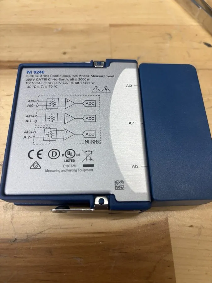 Модуль National Instruments NI 9246 cDAQ 20A 24Bit 50kS/s/ch 3-Channel C series  — фото лота 1