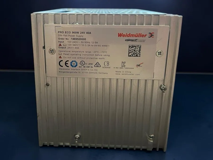 Блок питания Weidmuller 1469520000, DIN Rail Power Supply Unit PRO ECO 960W 24V  — фото лота 1