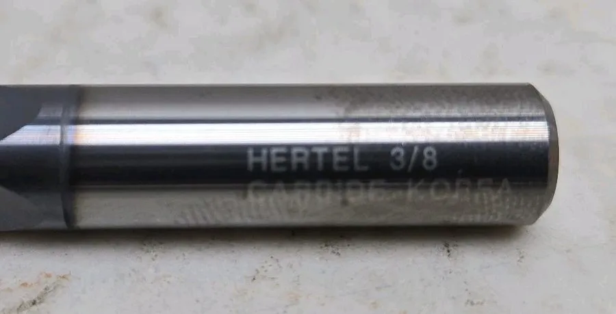 Режущий инструмент HERTEL Carbide Square End Mill 3/8" Dia 1" LOC 4 Flute 744529