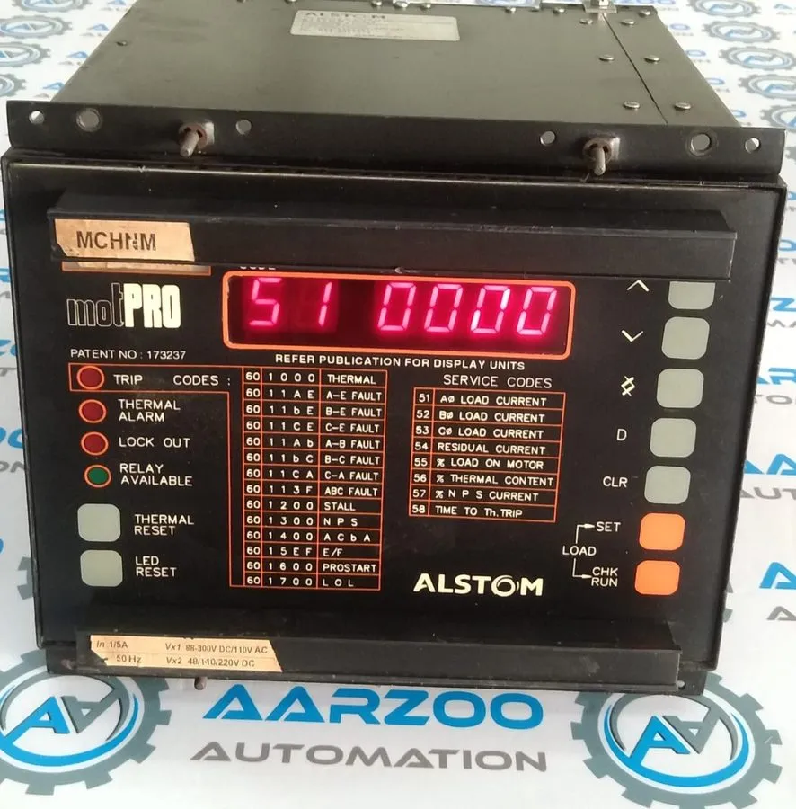 Реле защиты Alstom MCHNM01H1AB0500A Protection Relay 1/5A 50HZ 88-300VDC/110V