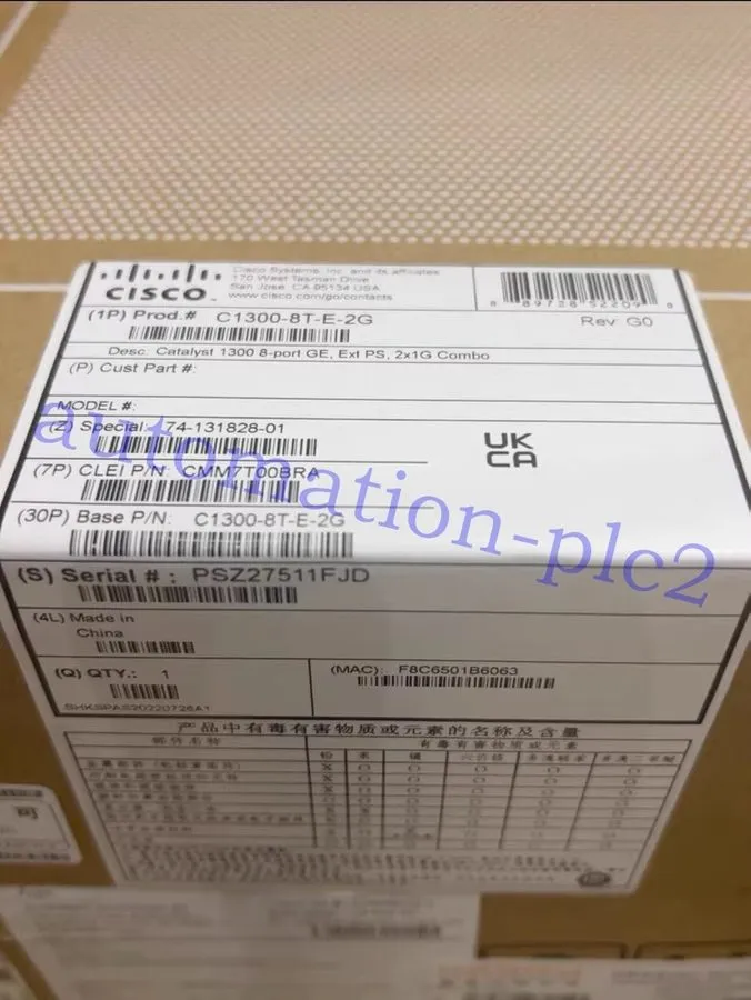 Коммутатор C1300-8T-E-2G Cisco Catalyst 1300 8-Port GE Ext PS Switch