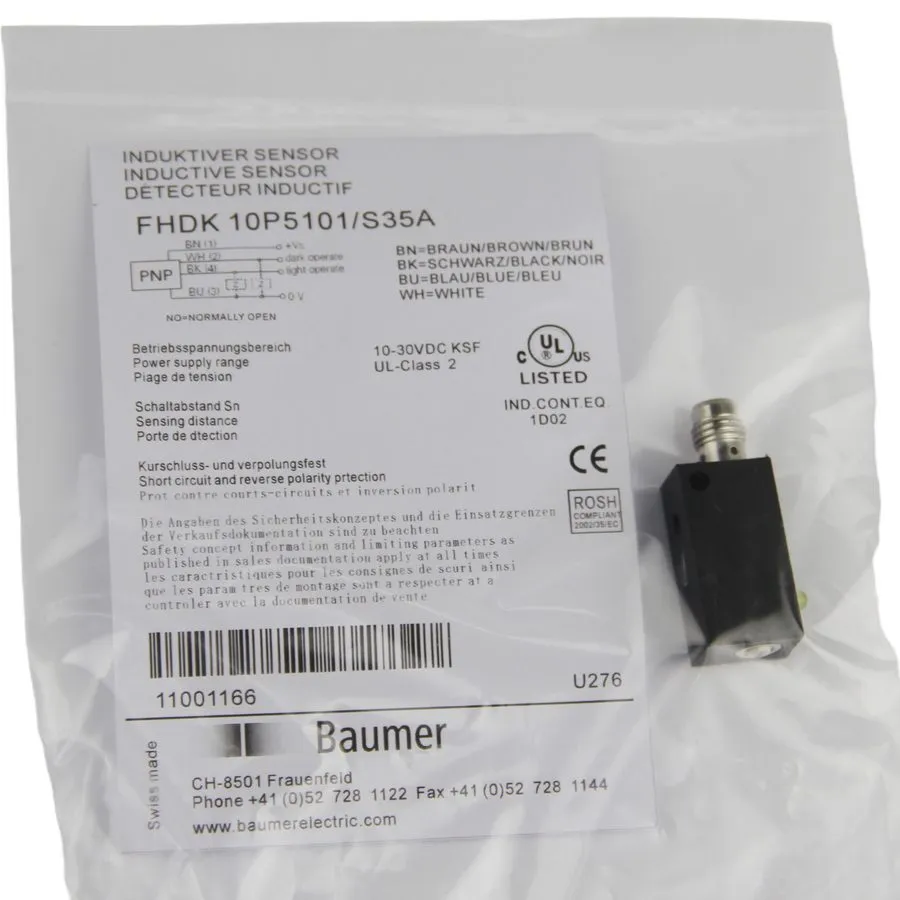 Датчик FHDK 10P5101/S35A Baumer FHDK sensor
