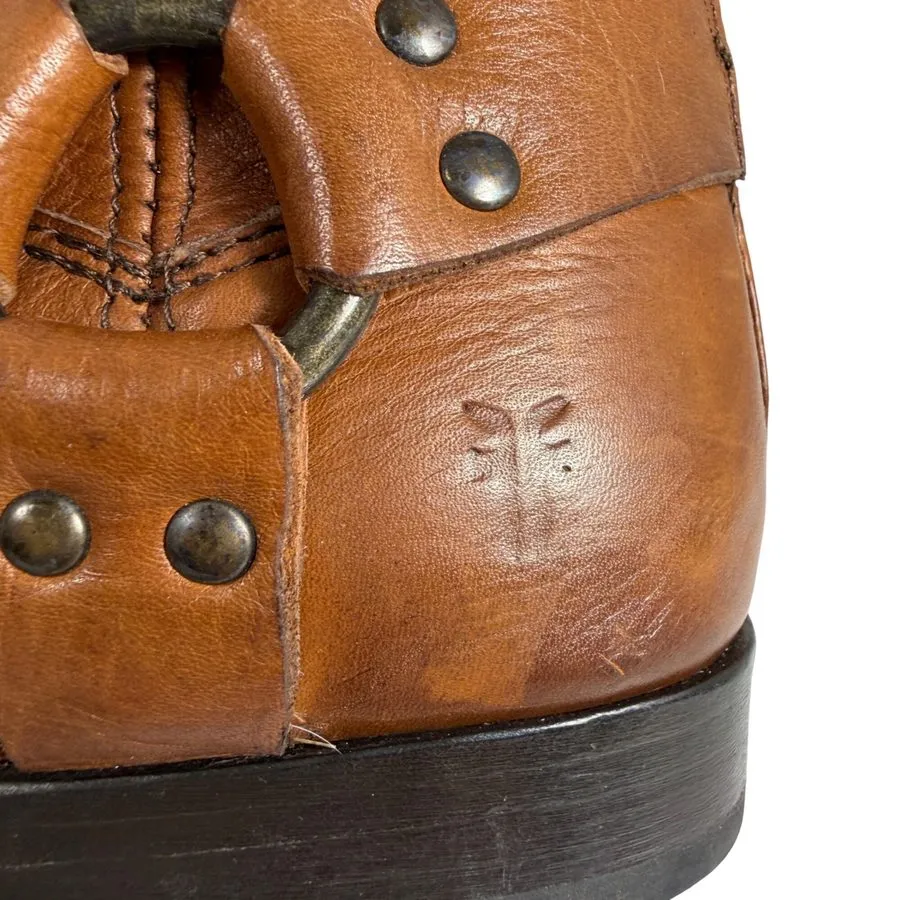 Жгут проводов Frye Phillip Harness Riding Boots Cognac Leather Womens Size 7.5 B