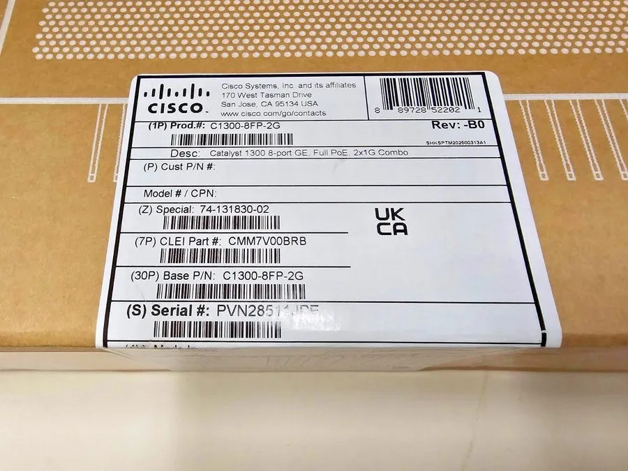 Коммутатор Cisco C1300-8FP-2G 8-Port Full PoE+ 120W Catalyst 1300 Switch
