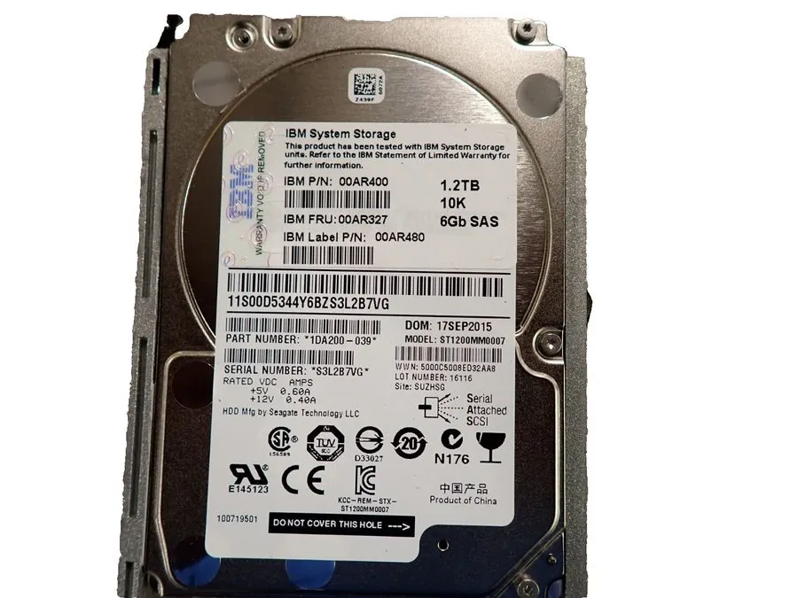 Жёсткий диск IBM 1.2TB SAS 2.5 10K SFF HARD DISK Storwize V5000 V7000 00AR327 00