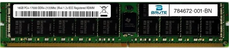 Модуль памяти 784672-001 HP Compatible 16GB PC4-17000 DDR4-2133Mhz 2Rx4 1.2v ECC