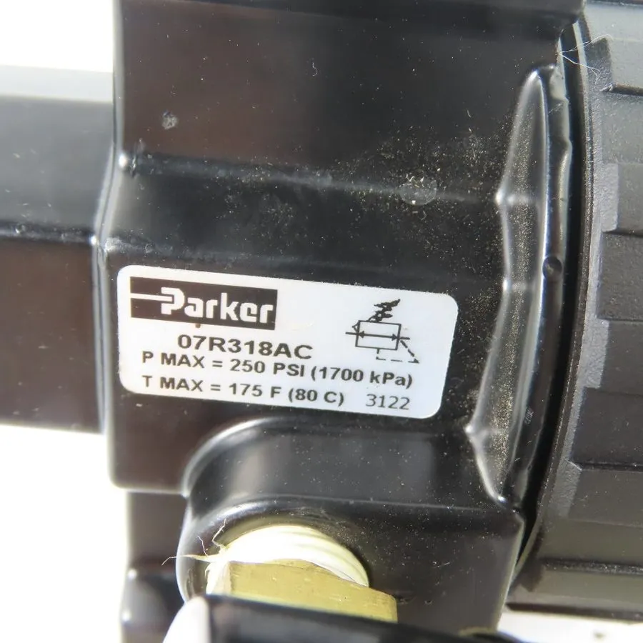 Регулятор давления Parker 07R318AC Pneumatic Regulator, 250PSI #133C24PR4