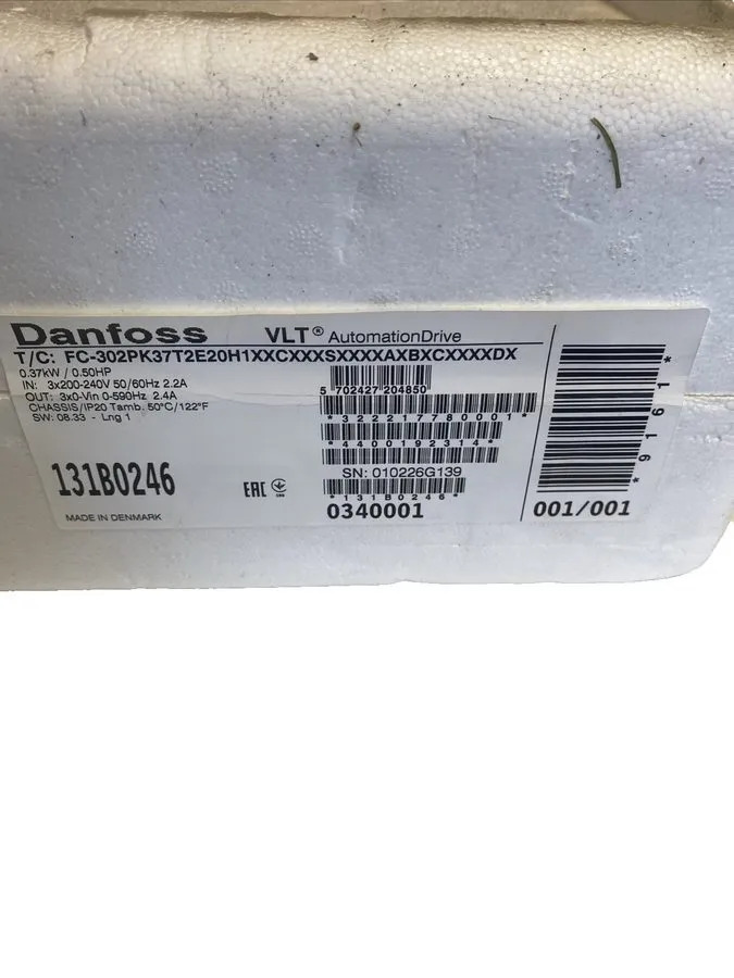 Частотный преобразователь DANFOSS 131H3493 VLT AUTOMATION DRIVE FC-302 FREQUENCY