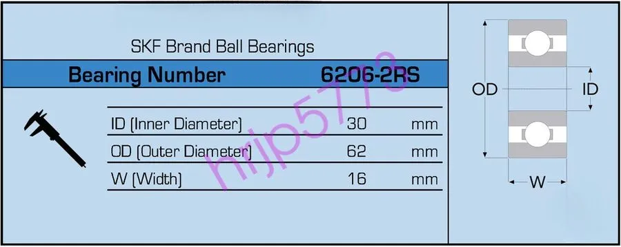 Подшипник SKF 6210-2RS Brand Rubber Seal Ball Bearing 50x90x20 6210 2RS 6210RS