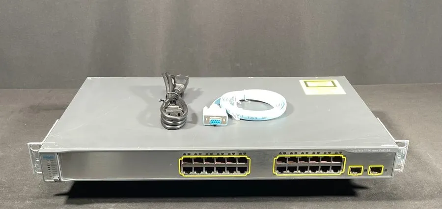Коммутатор Cisco Catalyst (WS-C3750-24PS-S) POE 24-Ports Rack-Mountable Switch