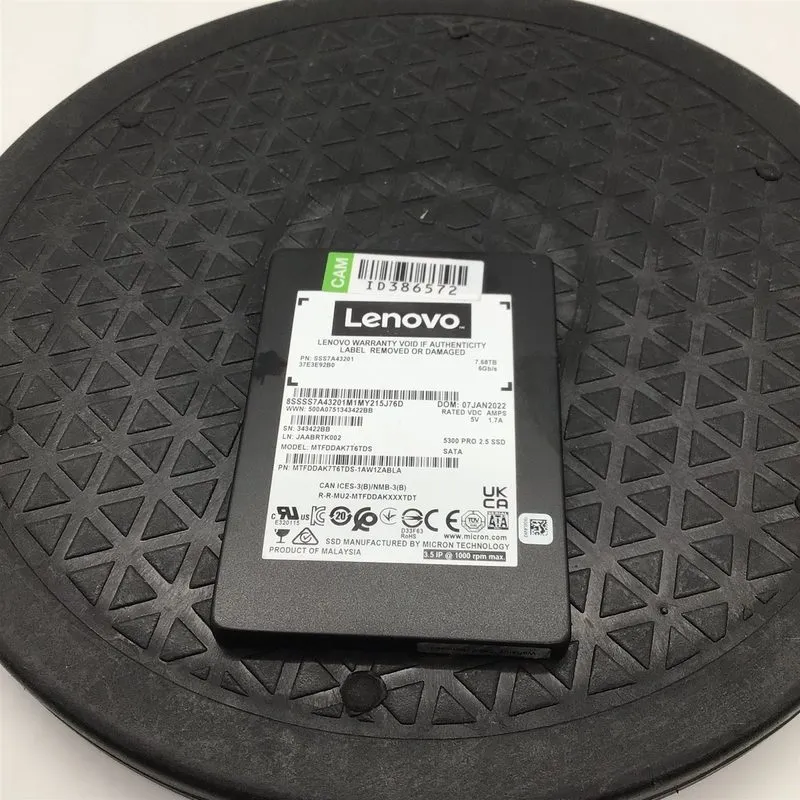 SSD-накопитель MICRON MTFDDAK7T6TDS 7.68TB 2.5" SATA SSD 4,317 Hours, 98.6% Heal