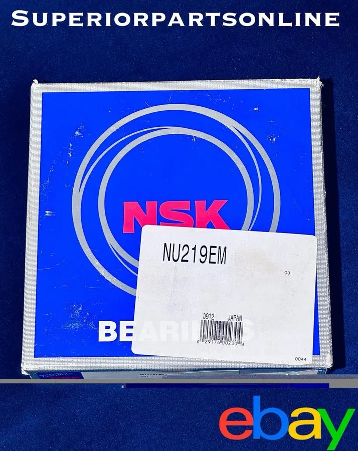 Подшипник NSK NU219E /NU219EM NSK Bearing 95mm ID x 170mm OD x 32mm Wide