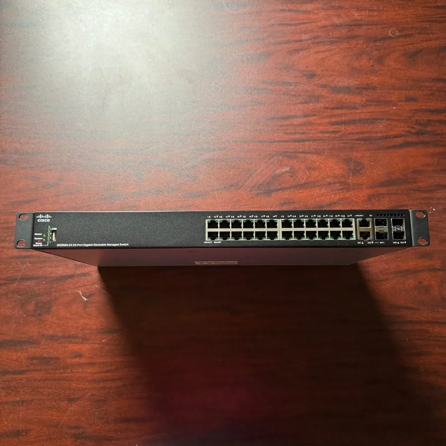 Коммутатор Cisco SG350X-24-K9 V01 24-Port Gigabit Stackable Managed Switch