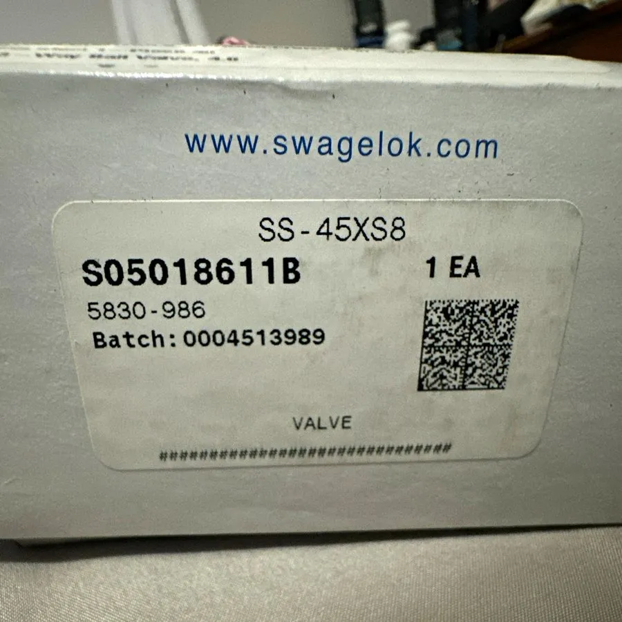 Клапан Swagelok SS-45XS8 Stainless Steel Ball Valve