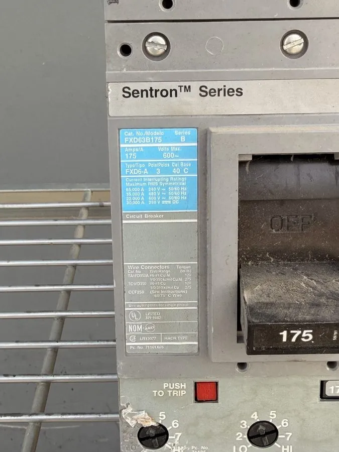 Автоматический выключатель Siemens FXD63B175 ITE Sentron Circuit Breaker 175A, 6
