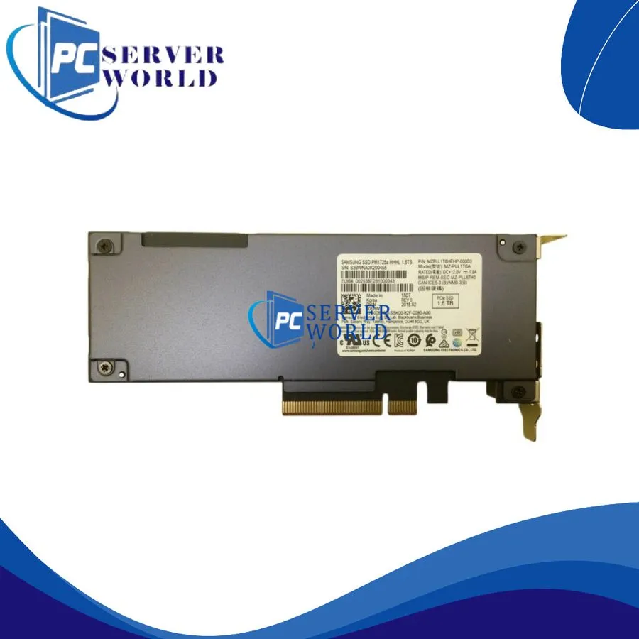 SSD-накопитель Dell 06V6M Samsung PM1725a 1.6TB PCIe (HHHL) 3.0 x8 NVMe MZ-PLL1T