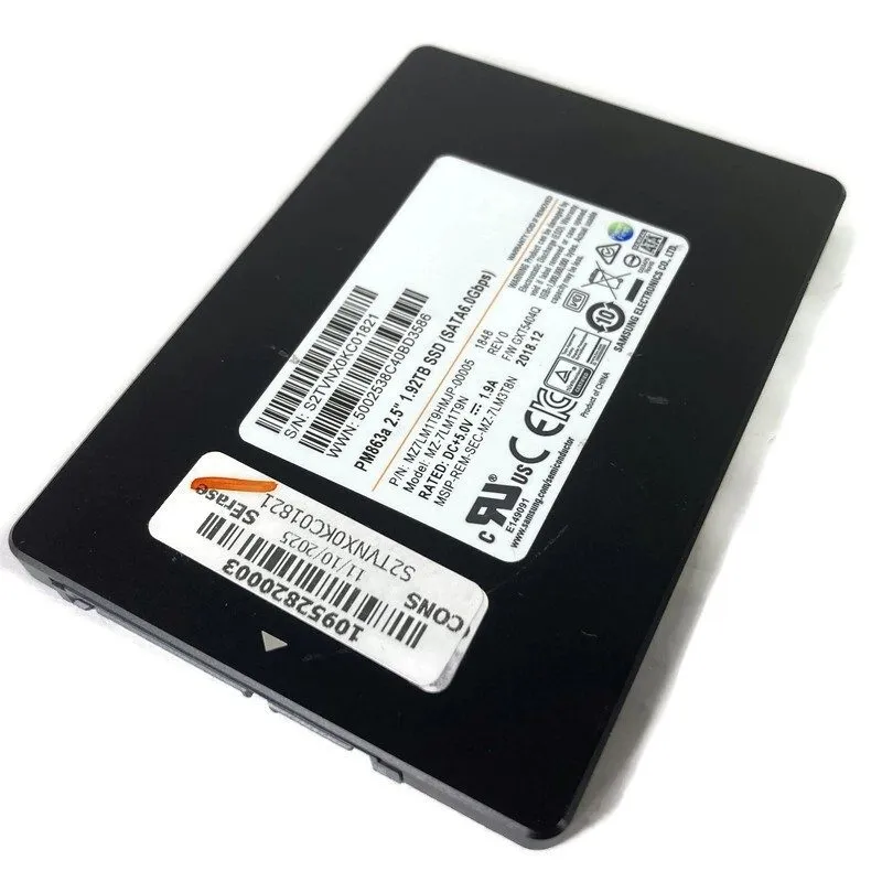 SSD-накопитель Samsung PM863a 2.5"1.92TB SSD SATA 6.0Gpbs Solid State Drive MZ-7
