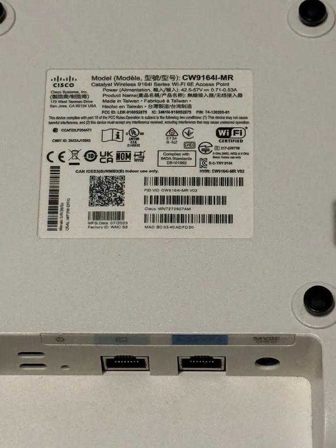 Точка доступа Wi-Fi Cisco Meraki CW9164I-MR Catalyst 9164 WiFi 6E Access Point U