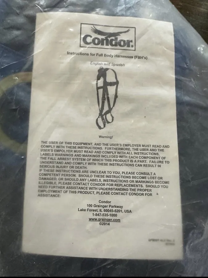 Жгут проводов Condor Full Body Safety Harness FBH Blue Small/Medium MPN 451269 — фото лота 1