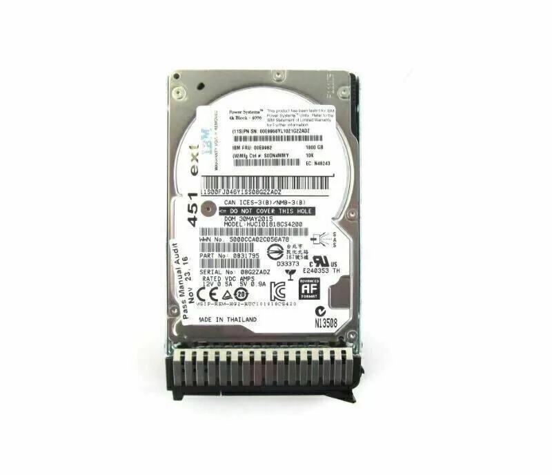 Жёсткий диск NewIBM 00E9958 1.8TB 00E9962 SAS 10K 6Gb/s 2.5" POWER8 E850 P8 HARD