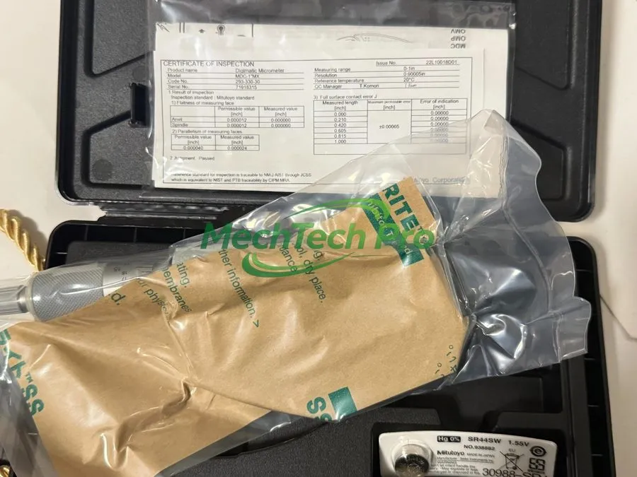 Микрометр Mitutoyo Electronic Digital Outside Micrometer 1" Max .00005" IP65 293