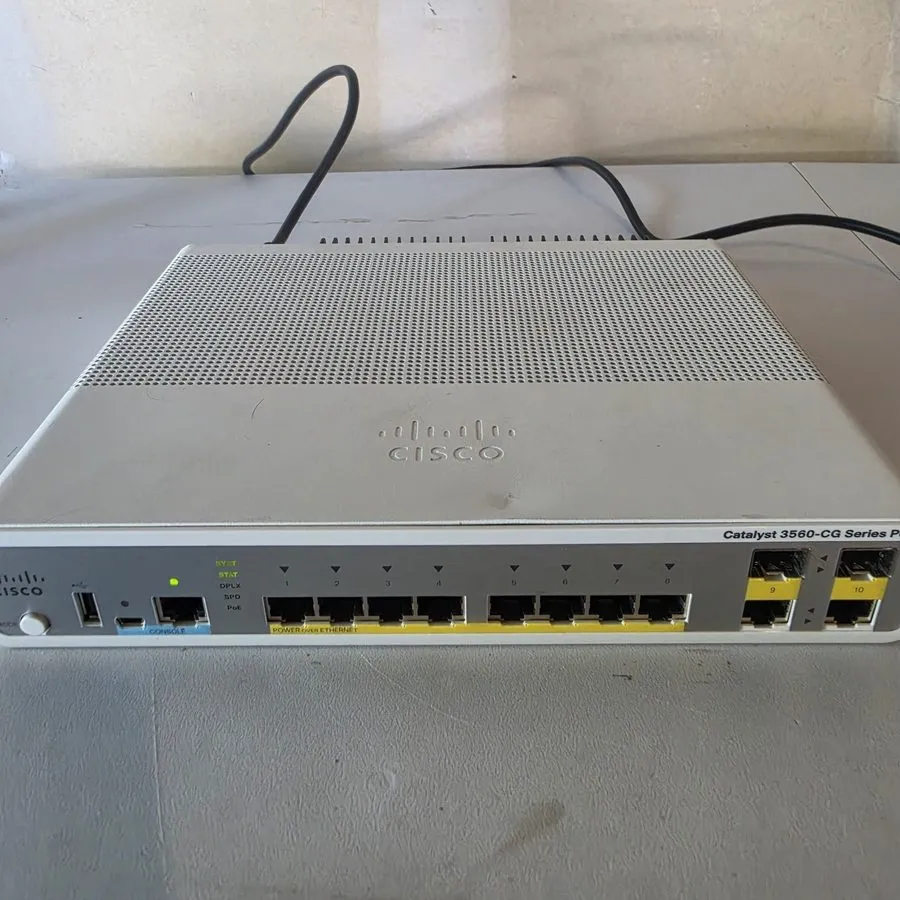 Коммутатор Cisco Catalyst WS-C3560CG- -S 8-Port PoE Gigabit Managed Switch — фото лота 2