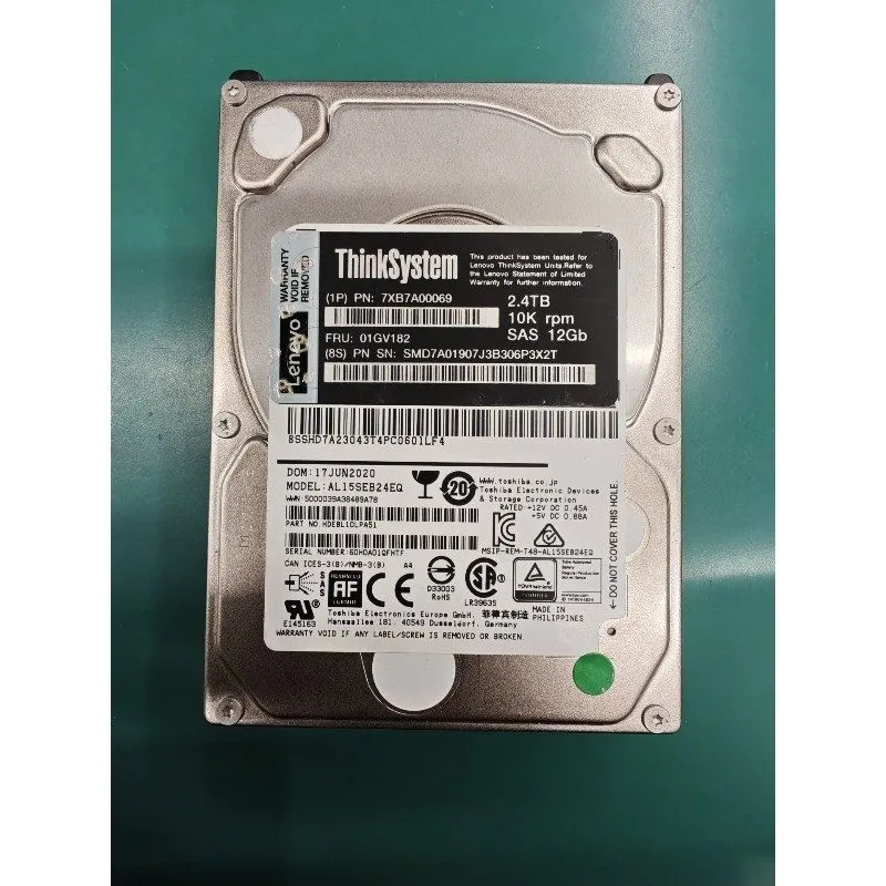 Жёсткий диск NewLenovo 01GV182 2.4TB 10K SAS 12Gb/s 2.5" 512e SED HDD 7XB7A00070