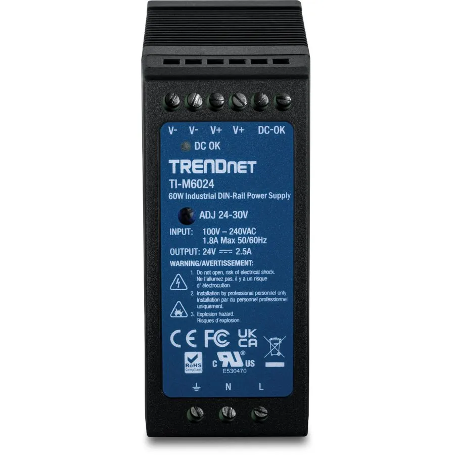 Блок питания TRENDnet TI-M6024 Industrial DIN Rail Power Supply 60W 24V Single O