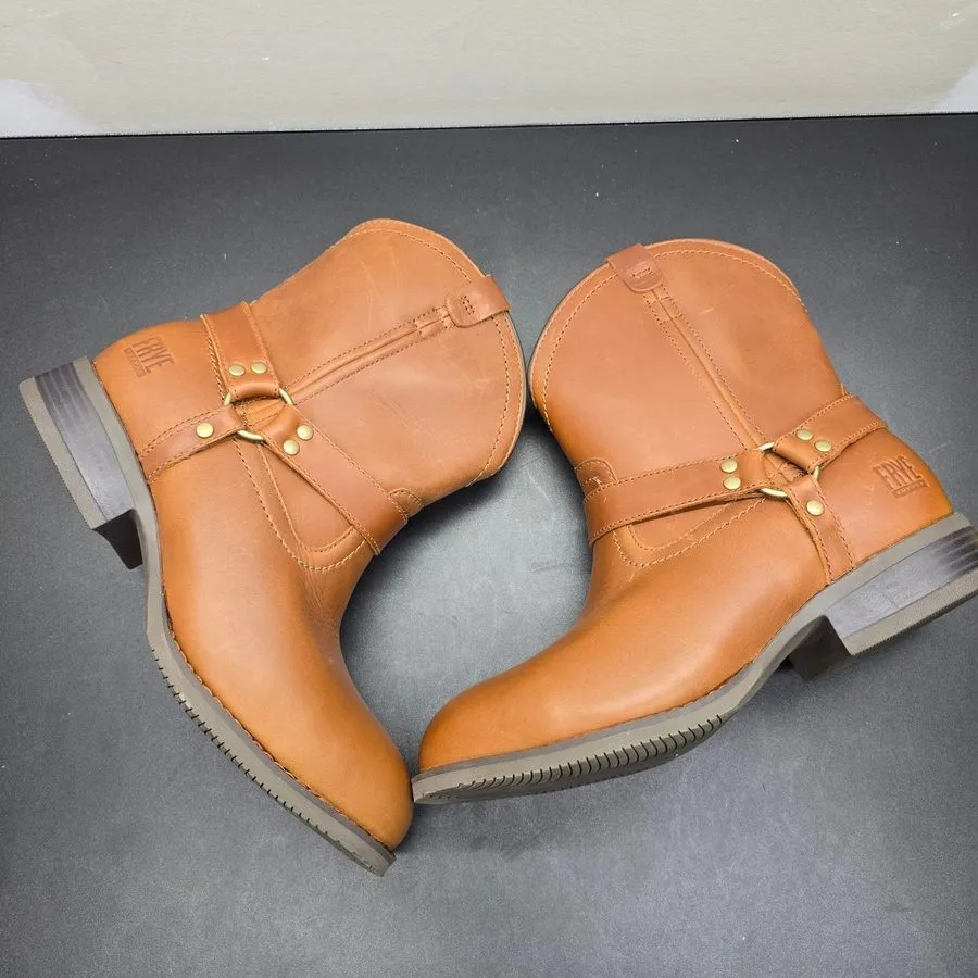 Жгут проводов Frye Supply Womens Tan Leather Harness Ankle Work Boots FR40602F S — фото лота 1