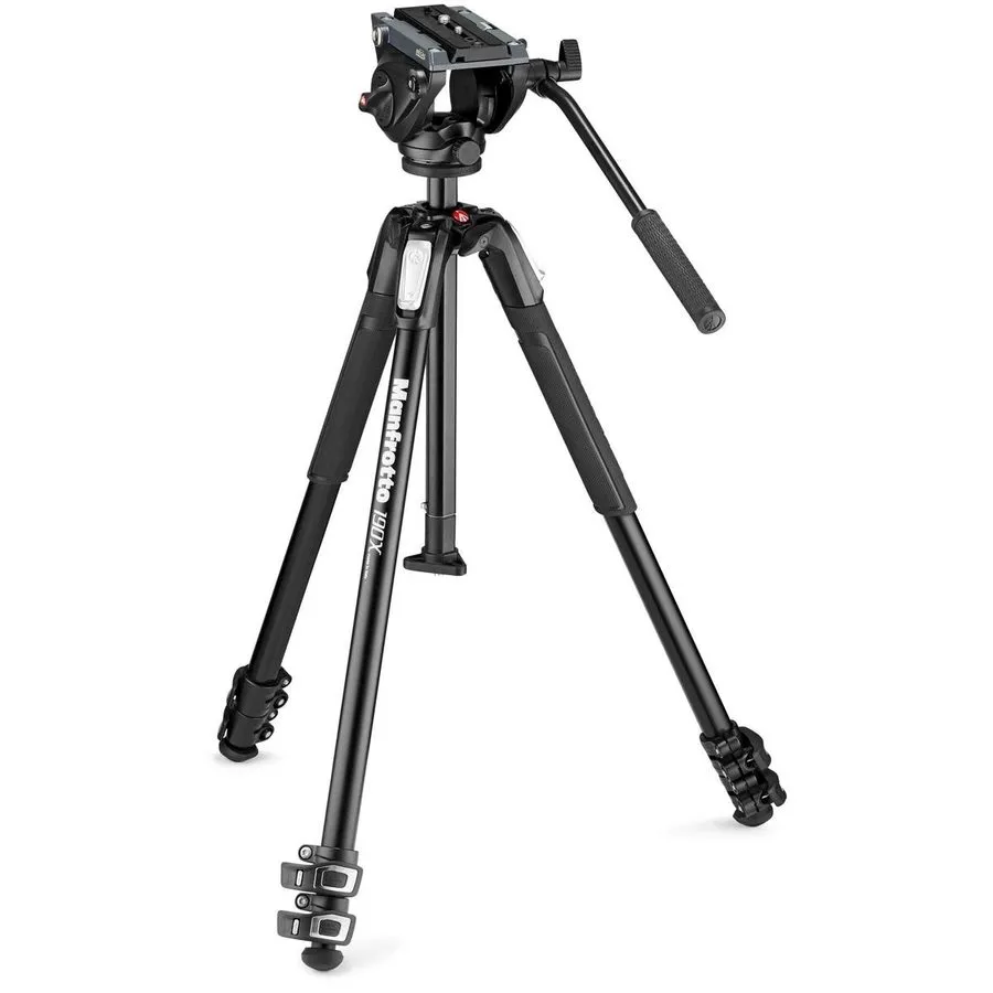 Оборудование видеонаблюдения Manfrotto 190X 3-Section Aluminum Tripod with MVH50