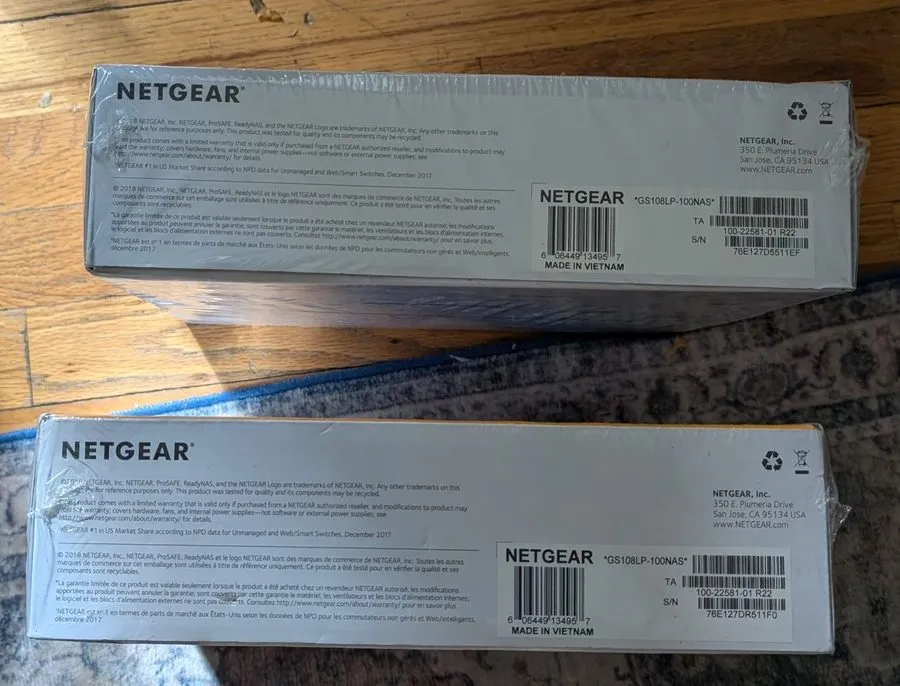 Коммутатор NETGEAR BUSINESS GS108LP 8 Port Gigabit Ethernet 60 W PoE+ Switch