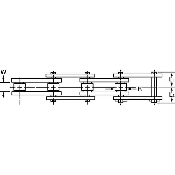 Конвейер Tsubaki C2080h Roller Chain, Conveyor, Ansi, 10 Ft.