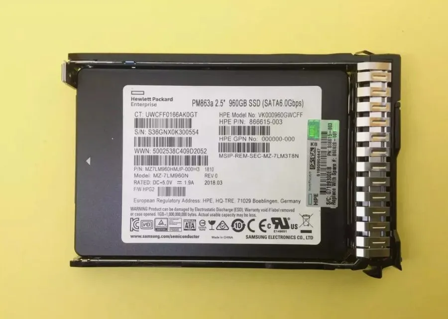 Сервер HPE/Samsung 2.5" 960GB SATA 6G G10 Server SSD Replace P18434-B21 P18478-0
