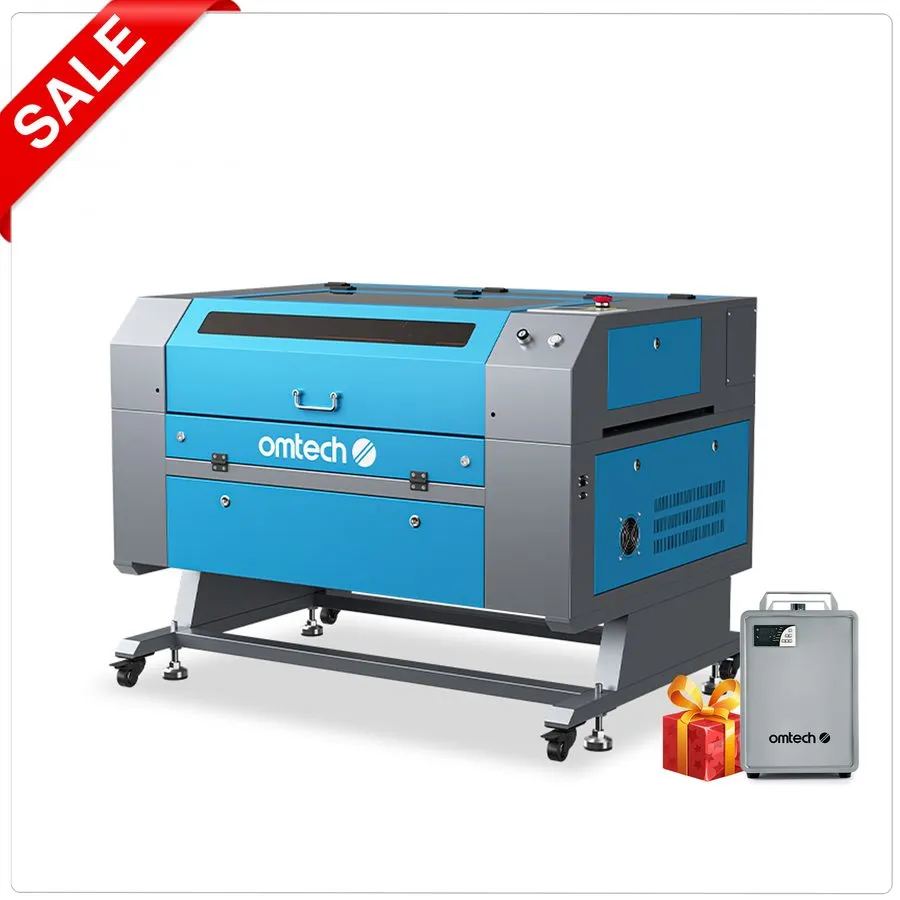 Чиллер OMTech 28x20 60W CO2 Laser Engraving Machine wIth Autofocus CW5200 Water 