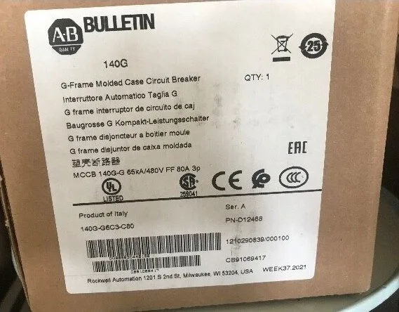 Автоматический выключатель 140G-G6C3-C80 ALLEN BRADLEY Circuit Breaker 80A 3-Pol