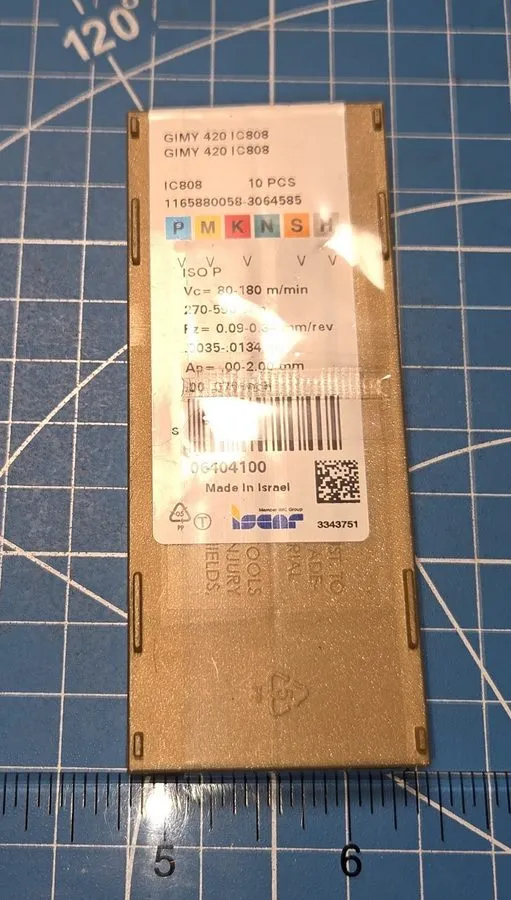Режущий инструмент ISCAR GIP 2.00-1.00 IC808 CARBIDE INSERT