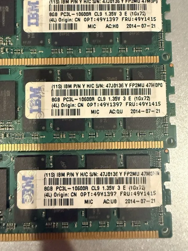 Модуль памяти Micron Mt36ksf1g72pz-1g4k1hg 32gb (4x8gb) PC3L-10600R IBM Branded — фото лота 1