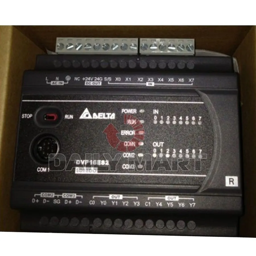 ПЛК DELTA DVP16ES200R PLC 100-240VAC 8DI 8DO Relay Output