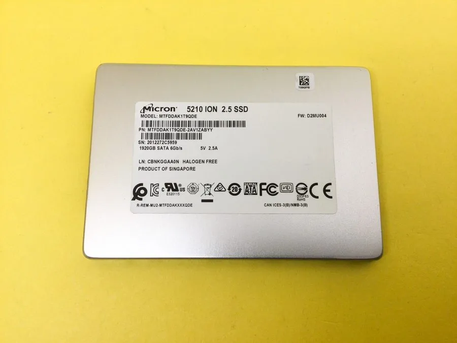 SSD-накопитель MTFDDAK1T9QDE Micron 5210 ION Series 1.92TB SATA 6Gb/s QLC 2.5in 