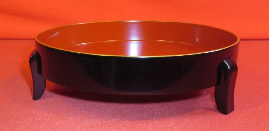 Оборудование видеонаблюдения Japanese Wajima Lacquer Kashiki Tripod Bowl Kajima — фото лота 2