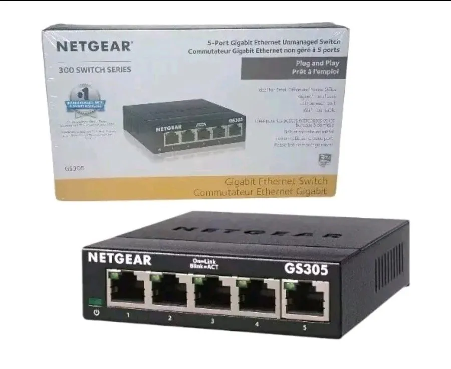 Коммутатор Netgear GS305E Smart Managed Plus 5-Port Gigabit Ethernet Switch