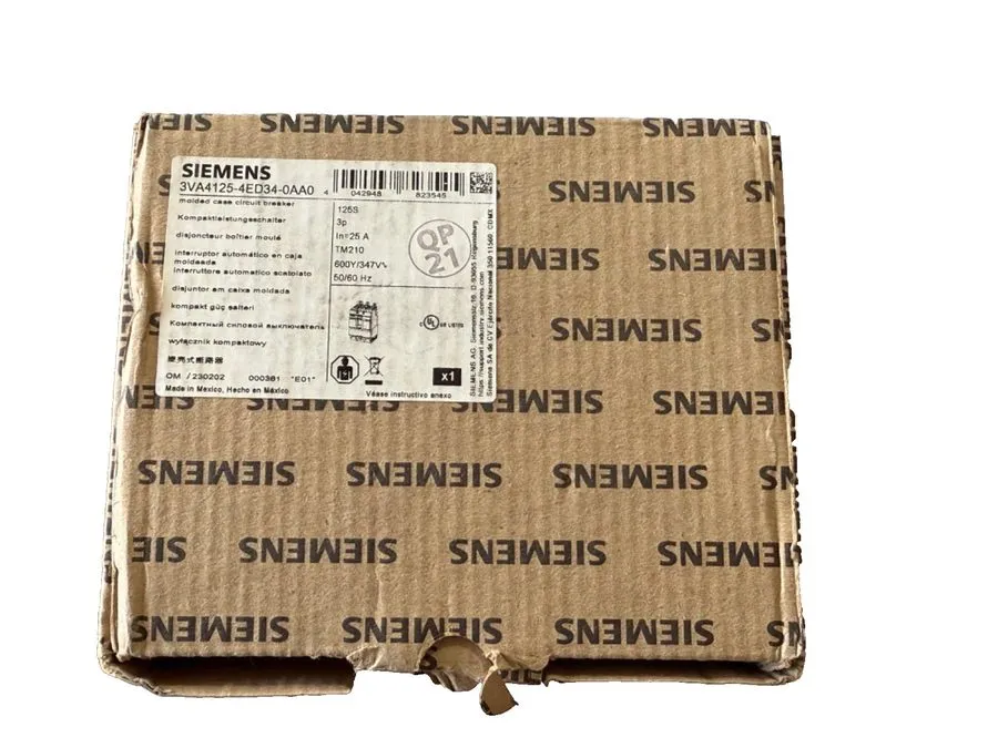 Автоматический выключатель Siemens 3VA4125-4ED34-0AA0 3p 25a 25k Circuit Breaker