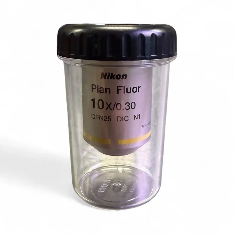 Объектив микроскопа Nikon Plan Fluor 10x/0.30 DIC N1 Microscope Objective MRH001 — фото лота 1