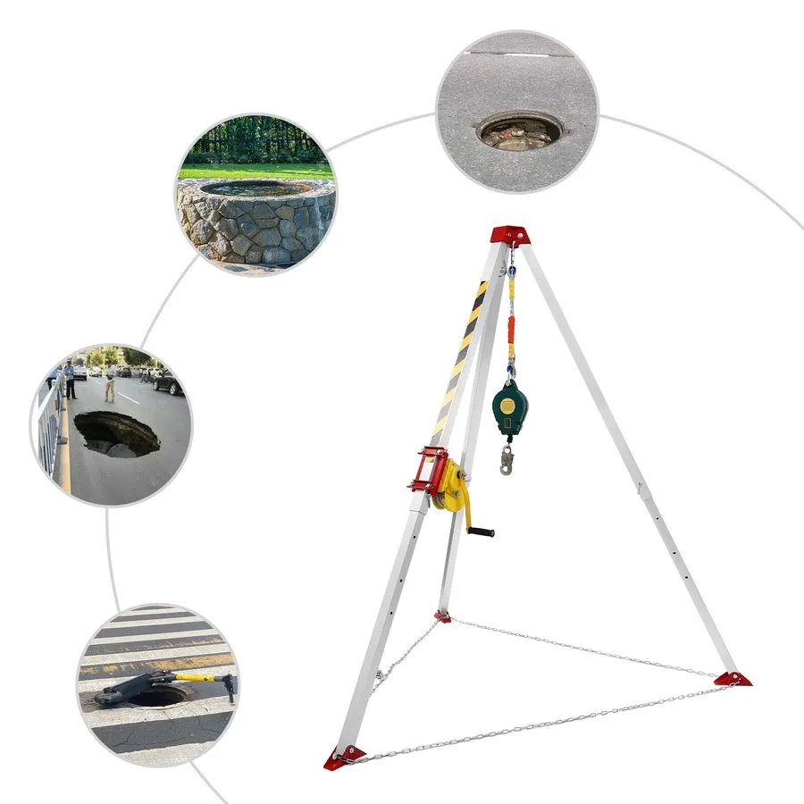 Оборудование видеонаблюдения 544.3kg/1200lbs Confined Space Tripod Kit Lifting W — фото лота 2