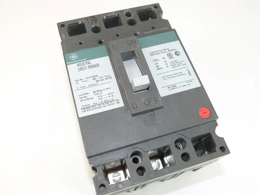 Автоматический выключатель General Electric GE TED134040WL 3p 40a 480v Circuit B