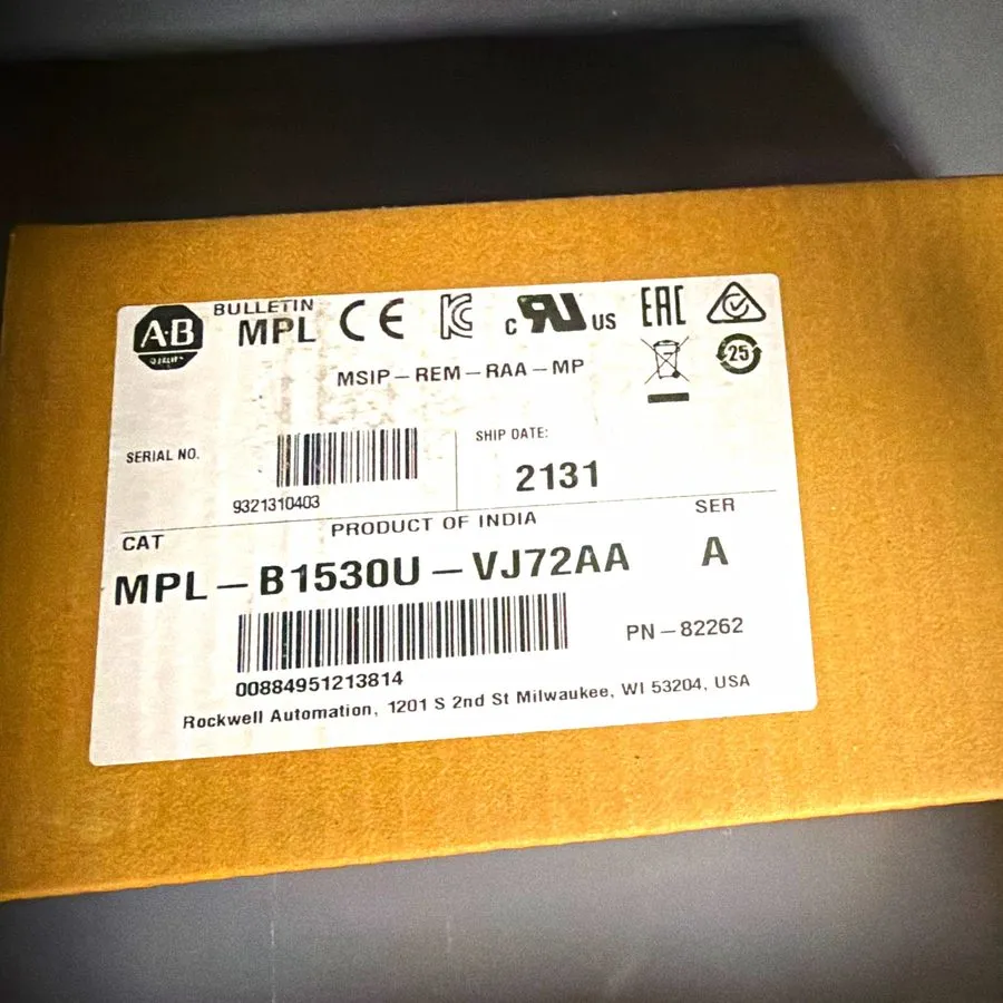 Серводвигатель Allen-Bradley MPL-B1530U-VJ72AA Industrial Servo Motor (MPL Serie