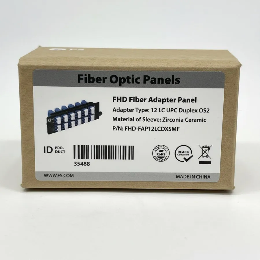 Оптический модуль FS FHD Fiber Adapter Panel 12 LC UPC Duplex OS2 Zirconia FHD-F
