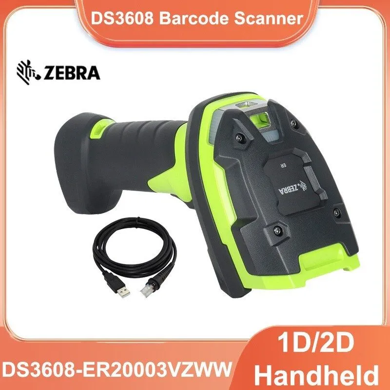 Сканер штрих-кода Zebra DS3608-ER20003VZWW 1D 2D Ultra-Rugged USB Handheld Corde